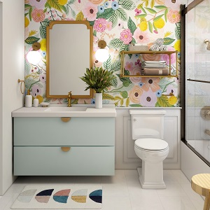 Цветная и яркая ванная комната: как преобразить санузел в Абрамово - abramovo.mebel54.com | фото