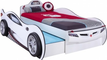 CARBED Кровать-машина Coupe с выдвижной кроватью White 20.03.1310.00 в Абрамово - abramovo.mebel54.com | фото