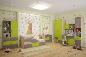 Детская комната Пуговка в Абрамово - abramovo.mebel54.com | фото