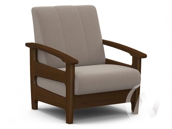 Кресло для отдыха Омега (орех лак/CATANIA COCOA) в Абрамово - abramovo.mebel54.com | фото