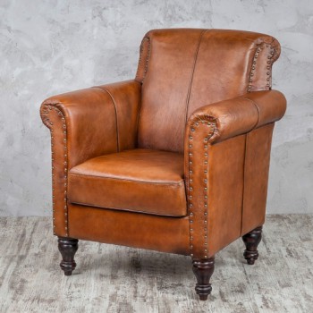 Кресло кожаное Лофт Чарльз в Абрамово - abramovo.mebel54.com | фото