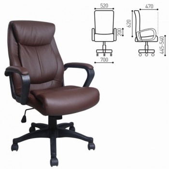 Кресло офисное BRABIX Enter EX-511 (коричневый) в Абрамово - abramovo.mebel54.com | фото