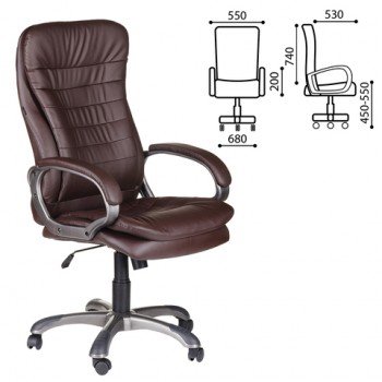 Кресло офисное BRABIX Omega EX-589 (коричневое) в Абрамово - abramovo.mebel54.com | фото