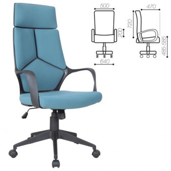Кресло офисное BRABIX Prime EX-515 (голубая ткань) в Абрамово - abramovo.mebel54.com | фото