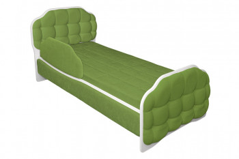 Кровать 170 Атлет 76 Зелёный (мягкий бортик) в Абрамово - abramovo.mebel54.com | фото