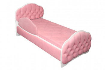 Кровать 170 Гармония 36 Светло-розовый (мягкий бортик) в Абрамово - abramovo.mebel54.com | фото