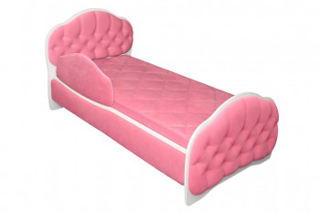 Кровать 170 Гармония 89 Розовый (мягкий бортик) в Абрамово - abramovo.mebel54.com | фото