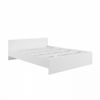 Кровать без ящ. М1600 Мадера Белый в Абрамово - abramovo.mebel54.com | фото