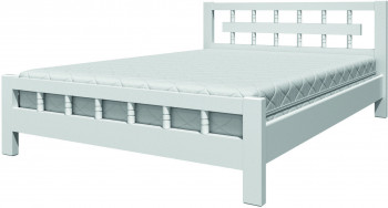 Кровать Натали-5 из массива сосны 1400*2000 Белый античный в Абрамово - abramovo.mebel54.com | фото