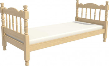 Кровать одинарная Аленка из массива сосны 800*1890 Сосна в Абрамово - abramovo.mebel54.com | фото
