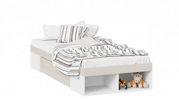 Кровать «Сканди» с ящиком Дуб Гарден/Белый в Абрамово - abramovo.mebel54.com | фото