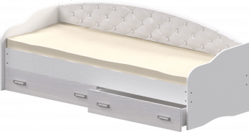 Кровать Софа-8 с мягкой спинкой (900х2000) Белый в Абрамово - abramovo.mebel54.com | фото