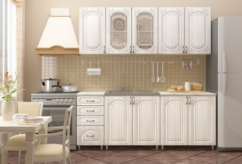 Кухонный гарнитур Лиза-1 (2,0м) (Белый/Сандал) в Абрамово - abramovo.mebel54.com | фото