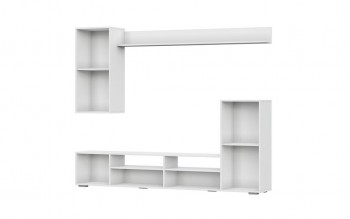 Мебель для гостиной МГС 4 (Белый/Цемент светлый) в Абрамово - abramovo.mebel54.com | фото