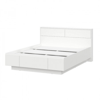 Модульная система "Одри" Кровать двойная (1,6х2,0) серия 3 Белый в Абрамово - abramovo.mebel54.com | фото