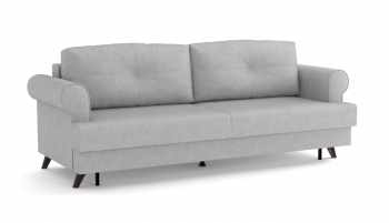 Оливер / диван - кровать 3-х местн. (еврокнижка) (велюр велутто серебряный 52 в Абрамово - abramovo.mebel54.com | фото