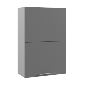 Ройс ПГПМ 600 Шкаф верхний Blum Aventos HF (Графит софт/корпус Серый) в Абрамово - abramovo.mebel54.com | фото