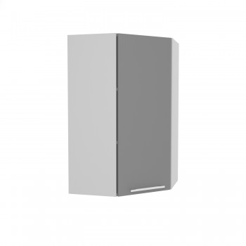 Ройс ВПУ 550 Шкаф верхний угловой высокий (Графит софт/корпус Серый) в Абрамово - abramovo.mebel54.com | фото
