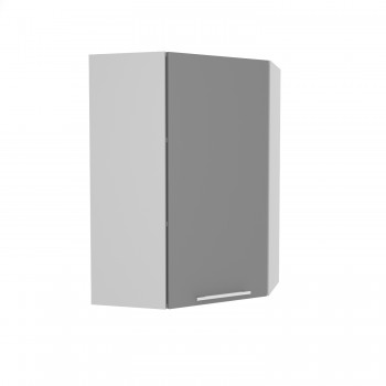 Ройс ВПУ 600 Шкаф верхний угловой высокий (Графит софт/корпус Серый) в Абрамово - abramovo.mebel54.com | фото