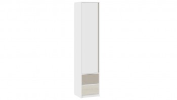 Шкаф для белья комбинированный «Сканди» Дуб Гарден/Белый/Глиняный серый в Абрамово - abramovo.mebel54.com | фото