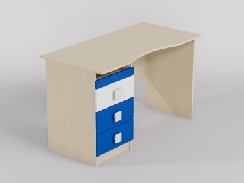 Стол (столешница с выемкой) Скай люкс (Синий/Белый/корпус Клен) в Абрамово - abramovo.mebel54.com | фото