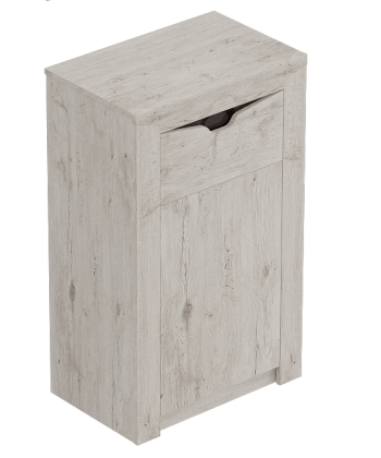 Тумба с дверцей и ящиком Соренто Дуб бонифаций/Кофе структурный матовый в Абрамово - abramovo.mebel54.com | фото
