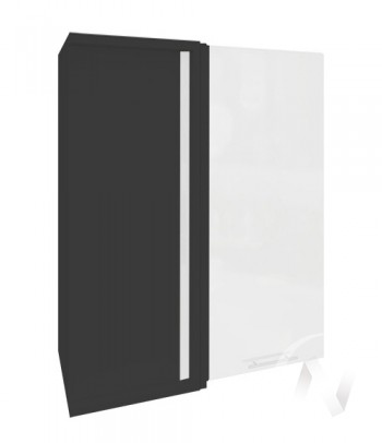 Угловой шкаф Валерия-М ШВУ 699 (Белый металлик/Венге/верхний/высокий) в Абрамово - abramovo.mebel54.com | фото